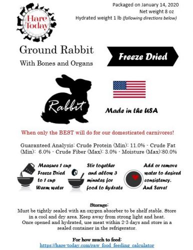 Ground Freeze Dried Rabit