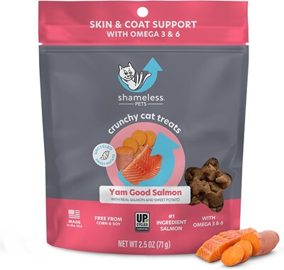 Shameless Pets Yam Good Salmon Crunchy Cat Treats