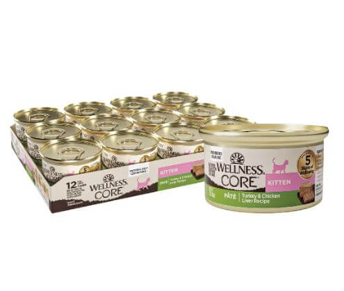 Wellness CORE Natural Grain-Free Turkey & Chicken Liver Pate Canned Kitten Food